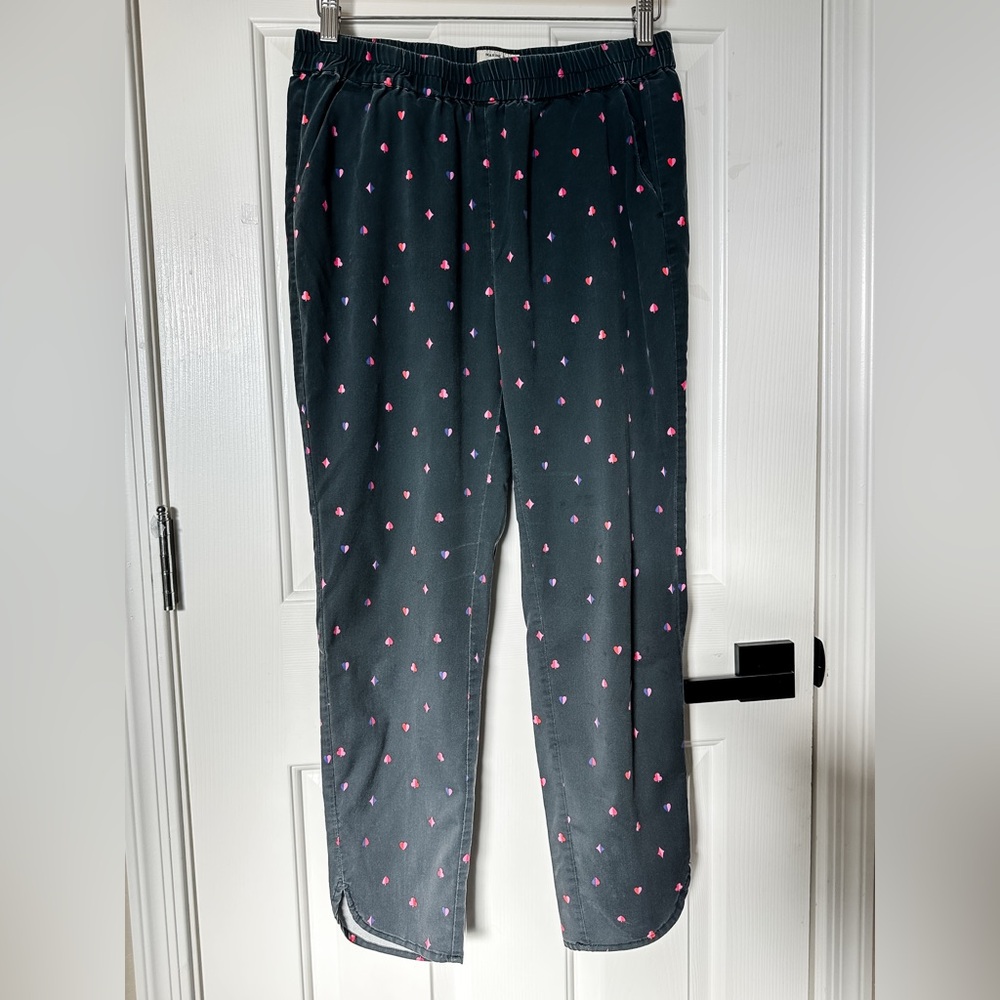 Marine Layer Allison Re-Spun Women’s Pull-On Pants: Card Suit Pattern - Medium